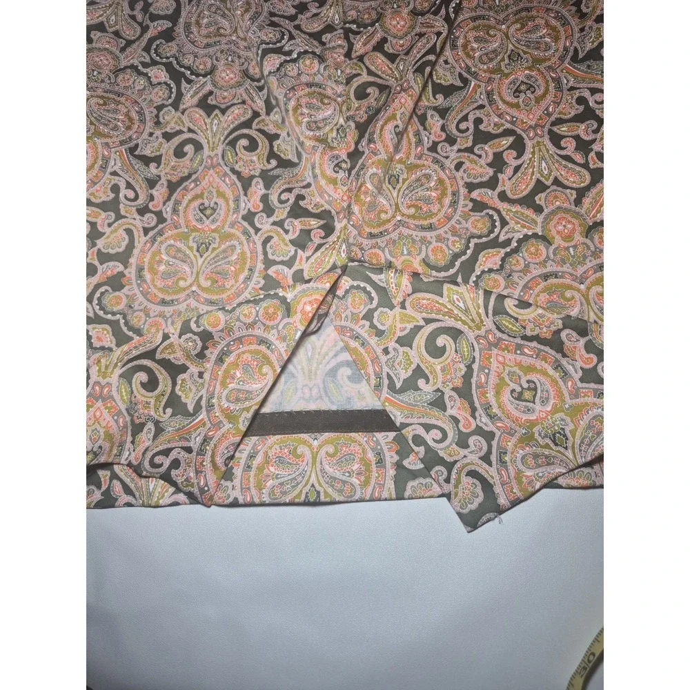 J. Crew Women's Paisley Pencil Skirt Size 8 Green/Gold Boho Chic